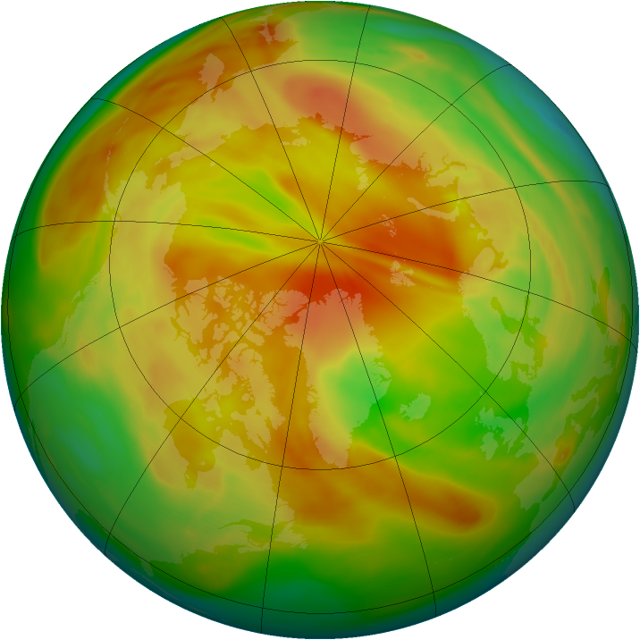 Arctic ozone map for 29 April 2007